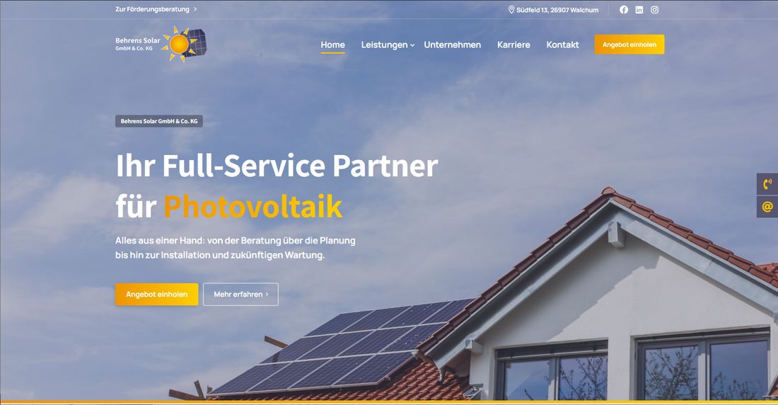 Website Behrens Solar