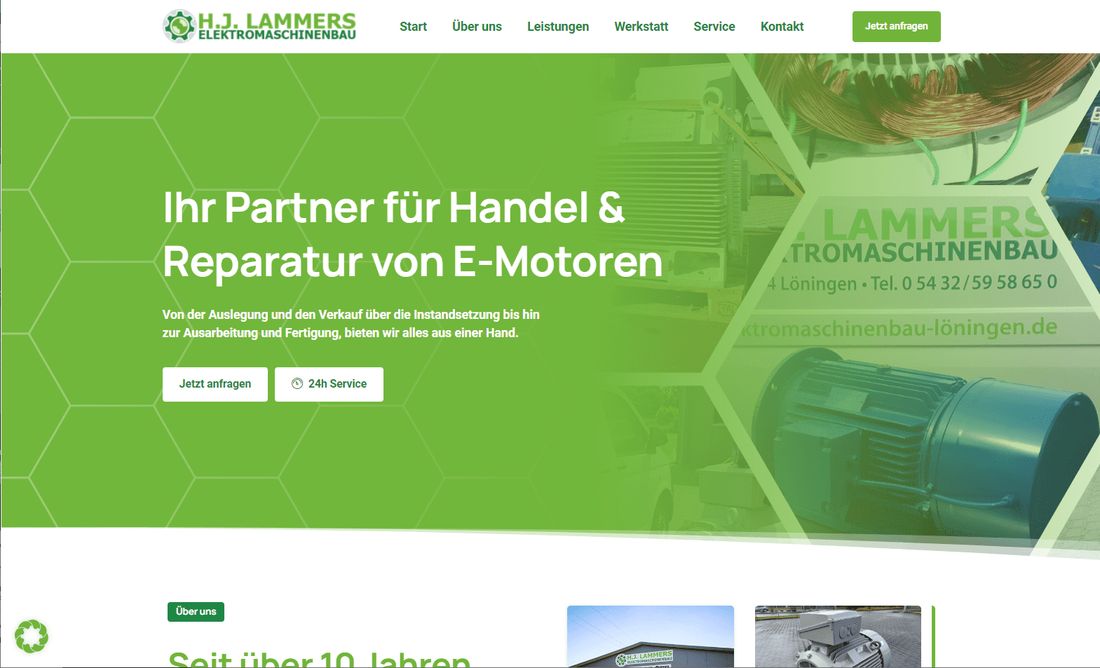 Website Lammers E-Motoren